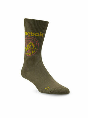 Visoke unisex čarape Reebok Classics Camping Socks HD9946 army green