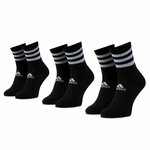 Set od 3 para unisex visokih čarapa adidas 3s Csh Crw3p DZ9347 Black/Black/Black