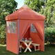 vidaXL Sklopivi prigodni šator za zabave s 4 bočna zida terakota