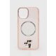 Etui za telefon Karl Lagerfeld iPhone 14 6,1'' boja: ružičasta - roza. Etui za telefon iz kolekcije Karl Lagerfeld. Model izrađen od sintetičkog materijala. Izuzetno izdržljiv materijal.