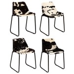 vidaXL Blagovaonske stolice od prave kozje kože 4 kom