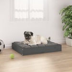 Krevet za pse sivi 61 5x49x9 cm od masivne borovine