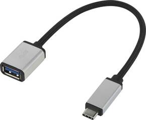 Renkforce USB 3.0 priključni kabel [1x muški konektor USB-C® - 1x USB 3.2 gen.. 1 utičnica A (USB 3.0)] RF-USBA-MS-01 obložen