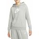 Ženski sportski pulover Nike Sportswear Club Fleece Logo Pullover Hoodie - dark grey heather/white