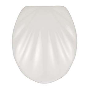 Bijelo WC sjedalo s lakim zatvaranjem Wenkoo Sea Shell Premium
