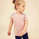 Majica kratkih rukava za vježbanje 500 dječja ružičasta