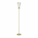 EGLO 900378 | Aglientina Eglo podna svjetiljka 170cm sa nožnim prekidačem 1x E27 brušeno zlato, bijelo