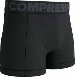 Compressport Seamless Boxer M Black/Grey L Donje rublje za trčanje