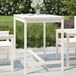 vidaXL Vrtni stol bijeli 121x82,5x110 cm od masivne borovine