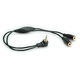 Roline Audio Y kabel, 3.5mm Stereo (M) - 2×3.5mm Stereo (F), kontrola glasnoće, 0.3m