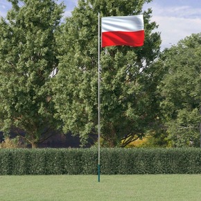 VidaXL Poljska zastava i jarbol 6