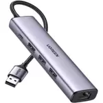 UGREEN USB Hub, 5-u-1 USB3.0, 3×USB-A/1×USB-C/1×G-LAN