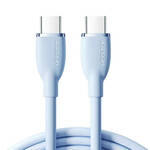 Šareni kabel 100W USB C USB C SA29-CC5 / 100W / 1,2m (plavi)