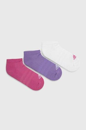 Čarape adidas Performance 3-pack boja: ružičasta - roza. Niske čarape iz kolekcije adidas Performance. Model izrađen od elastičnog materijala. U setu tri para.