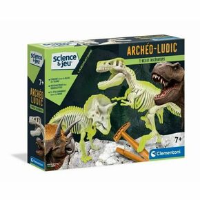 Dinosaur Clementoni Archéo Ludic - T-Rex &amp; Triceratops Phosphorescent
