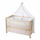 Dječji krevet na kotačićima/s baldihanom 60x120 cm u prirodnoj boji Liebhabär – Roba
