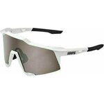 100% Speedcraft Matte White/HiPER Silver Mirror Lens Biciklističke naočale