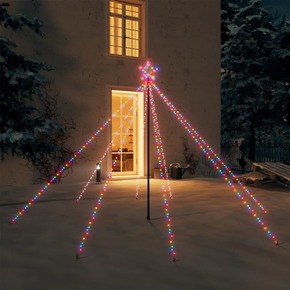 VidaXL Božićno drvce sa svjetlima 400 LED žarulja raznobojno 2