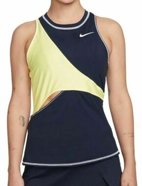 Ženska majica bez rukava Nike Court Dri-Fit Slam Tennis Tank W - obsidian light zitron/white