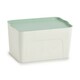 Zeller kutija za pohranu s poklopcem, plastika, bijela/mint, 44,5x30x24,5 cm, 14685