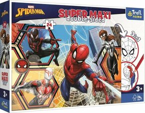 Spiderman SuperMaxi dvostrana 3u1 puzzle 24kom