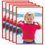 Okviri za fotografije 3 kom za zid ili stol crveni 70x90 cm MDF