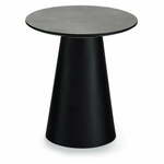 Crni/tamno sivi stolić za kavu s pločom stola u mramornom dekoru ø 45 cm Tango – Furnhouse