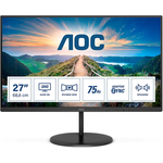AOC Q27V4EA monitor, IPS, 27", 16:9, 2560x1440, 75Hz, HDMI, Display port