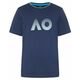 Majica za dječake Australian Open Kids T-Shirt AO Textured Logo - navy