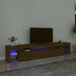 vidaXL TV ormarić s LED svjetlima boja smeđeg hrasta 215x36,5x40 cm