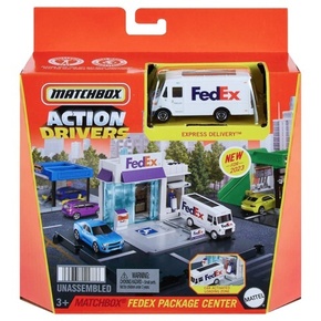 Matchbox: FedEx City Track Set Kombi za ekspresnu dostavu s mini automobilom - Mattel