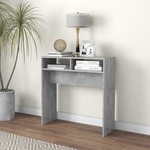 vidaXL Konzolni stol siva boja betona 78 x 30 x 80 cm od iverice