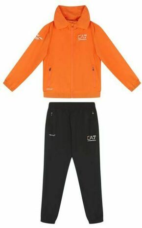 Trenirka za mlade EA7 Boy Woven Tracksuit - orange/black