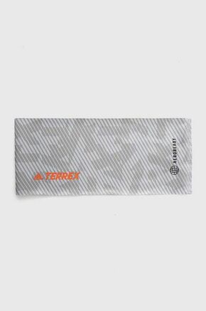 Traka za glavu adidas TERREX boja: siva - siva. Traka iz kolekcije adidas TERREX. Model izrađen od materijala koji upija vlagu.