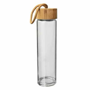 Staklena boca za vodu s poklopcem od bambusa Orion
