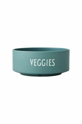 Tirkizna porculanska zdjela Design Letters Veggies