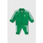 Trenirka za bebe adidas Originals boja: zelena - zelena. Trenirka za bebe iz kolekcije adidas Originals. Model izrađen od udobnog pletiva.