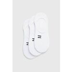 Čarape Billabong za muškarce, boja: bijela - bijela. Niske čarape iz kolekcije Billabong. Model izrađen od elastičnog materijala. U setu tri para.