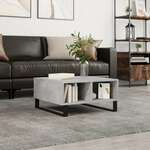 Stolić za kavu siva boja betona 60x60x30 cm konstruirano drvo