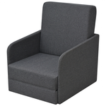 vidaXL Fotelja na Razvlačenje Tkanina 59,5x72x72,5 cm Tamno siva boja