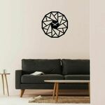 Ukrasni metalni zidni sat, Metal Wall Clock 18 - Black