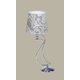 JUPITER 1291 VS L | VenusJ Jupiter stolna svjetiljka 55cm sa prekidačem na kablu 1x E27 krom, bijelo, sivo