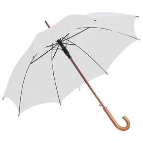 Kišobran automatik sa zaobljenom drvenom drškom - razne boje - bijela