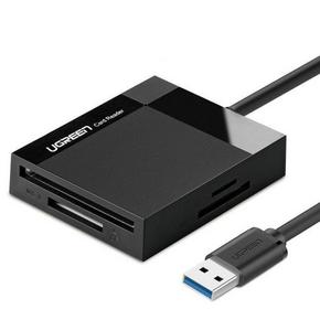 Ugreen Čitač memorijskih kartica SD / micro SD / CF / MS s USB 3.0 utikačem - crni