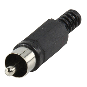 Konektor RCA (m) za kabel CRNI