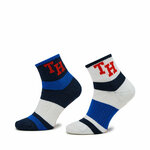 Set od 2 para dječjih visokih čarapa Tommy Hilfiger 701224990 Blue Combo 001