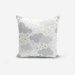 Jastučnica s primjesom pamuka Minimalist Cushion Covers Grey Clouds With Points Stars, 45 x 45 cm