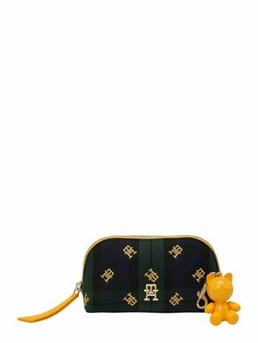 TOMMY HILFIGER Kozmetička torbica mornarsko plava / zlatno žuta / tamno zelena / crna