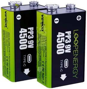 Verico LoopEnergy USB-C 9 V block akumulator Li-Ion 500 mAh 7.4 V 2 St.
