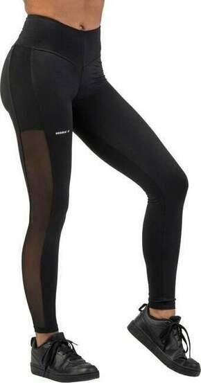 Nebbia Black Mesh Design Leggings "Breathe" Black S Fitness hlače